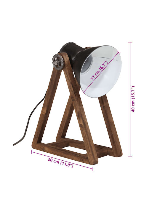 vidaXL Decorative Lamp Furniture Lamp with Socket for Bulb E27 Black