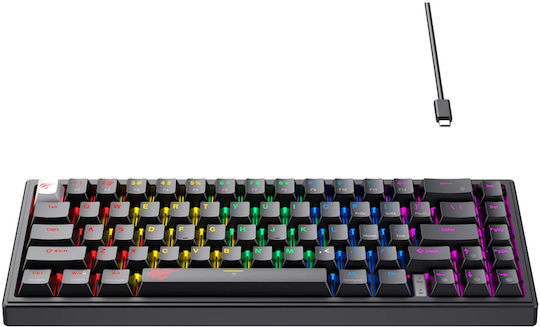 Havit KB874L Gaming Mechanical Keyboard 60% with Custom switches and RGB lighting (English US)