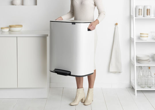 Brabantia Brabantia Kunststoff Mülleimer mit Pedal 60lt Weiß