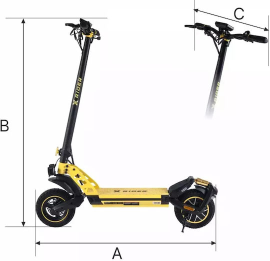 Manta XRIDER BT Ηλεκτρικό Πατίνι και 85km Αυτονομία σε Κίτρινο Χρώμα