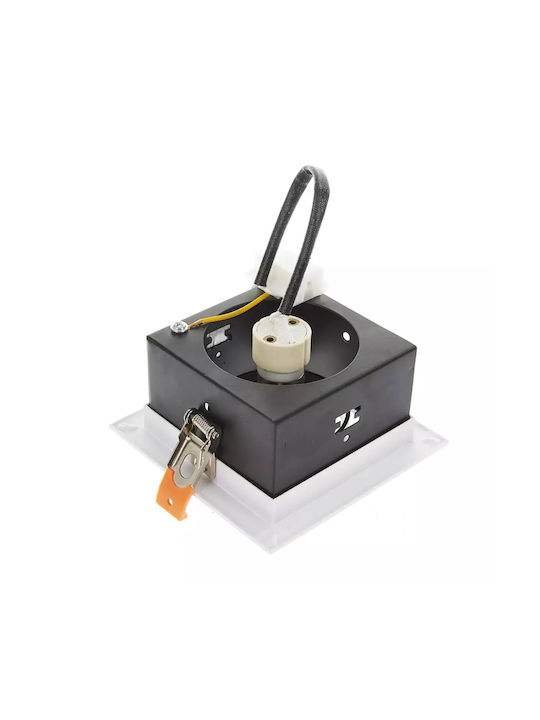 Metallic Recessed Spot with Socket GU10 White 1pcs