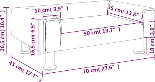 Kinderstühle Grau 70x45x26.5cm