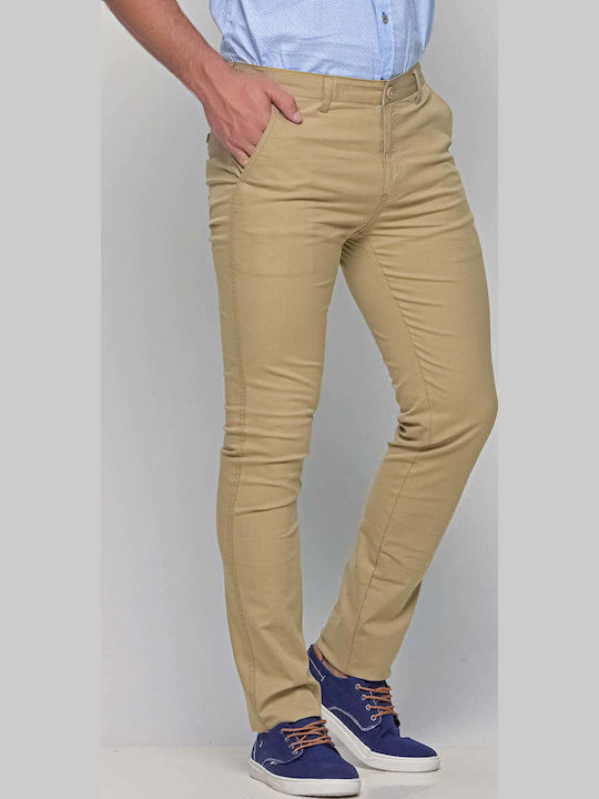 Παντελόνι Chino Ελαστικό σε Slim Εφαρμογή Μπεζ