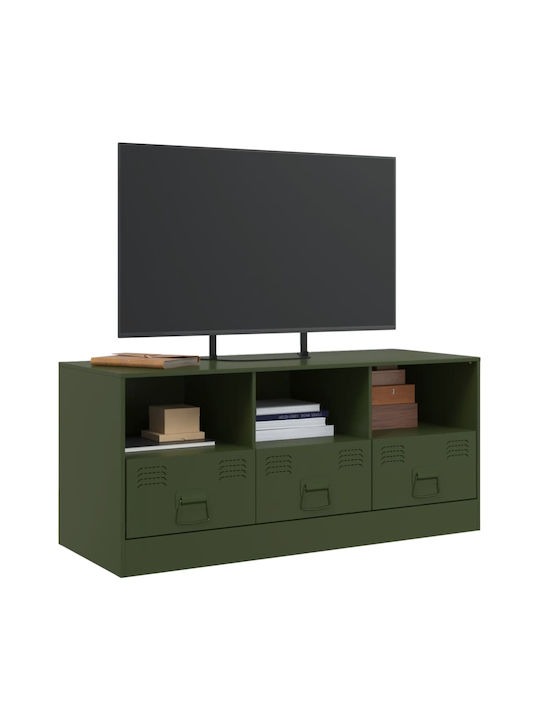 vidaXL TV-Ständer Metall Grün-Limette M99xT39xH44cm