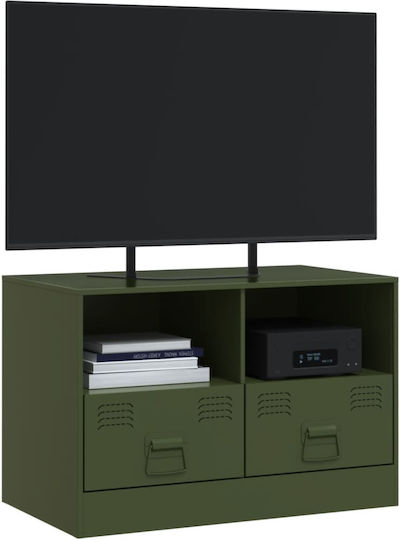 Metal TV Stand Green Olive M67xP39xH44cm