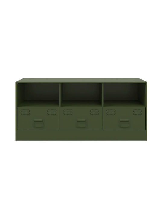 vidaXL TV-Ständer Metall Grün-Limette M99xT39xH44cm