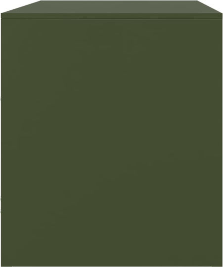 Metal TV Stand Green Olive M67xP39xH44cm
