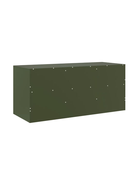 vidaXL TV-Ständer Metall Grün-Limette M99xT39xH44cm