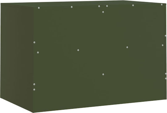 Metal TV Stand Green Olive M67xP39xH44cm