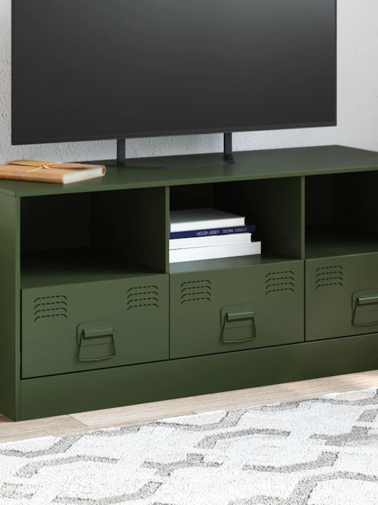 vidaXL TV-Ständer Metall Grün-Limette M99xT39xH44cm