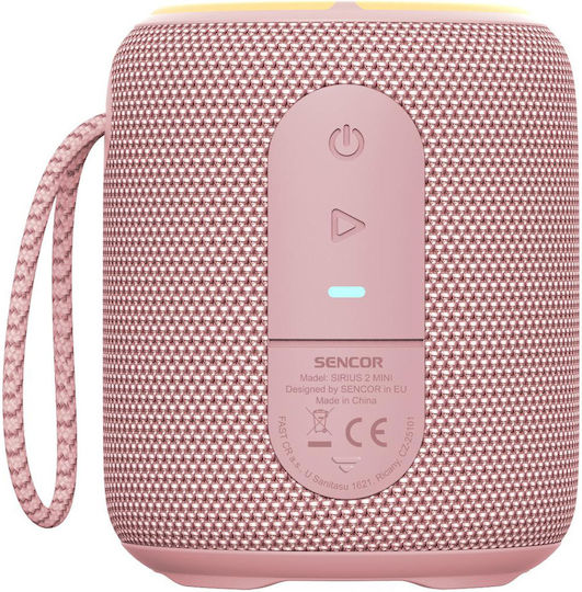 Sencor Sirius 2 Mini Impermeabil Boxă Bluetooth 16W cu Durată de Baterie până la 7 ore Roz