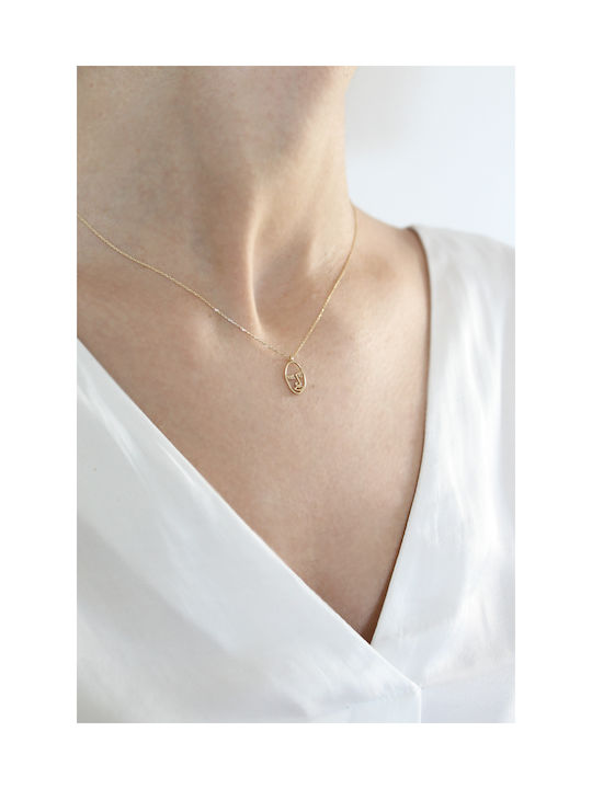 Gold necklace 14K Face It