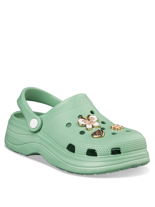 Venini Children's Beach Clogs Green