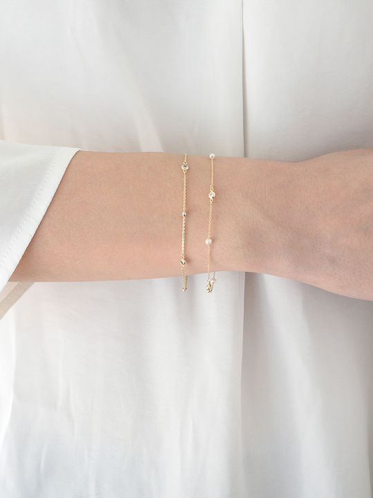 Bracelet Gold 14K Pearl Dots