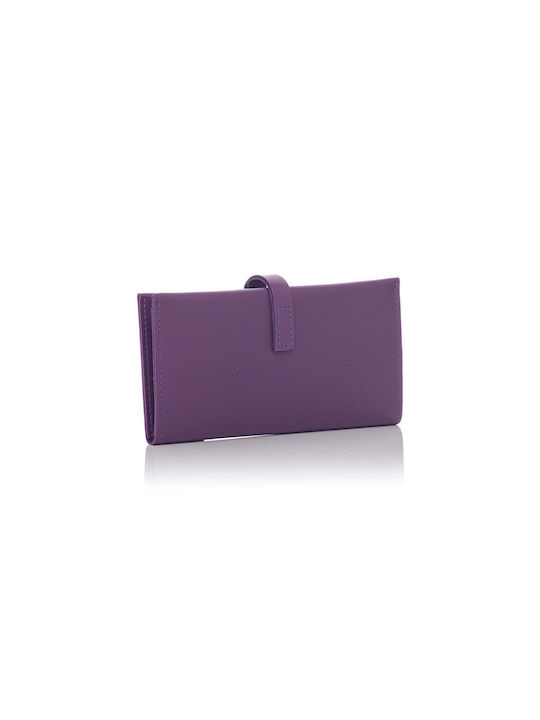 David Polo Large Women's Wallet Coins Purple