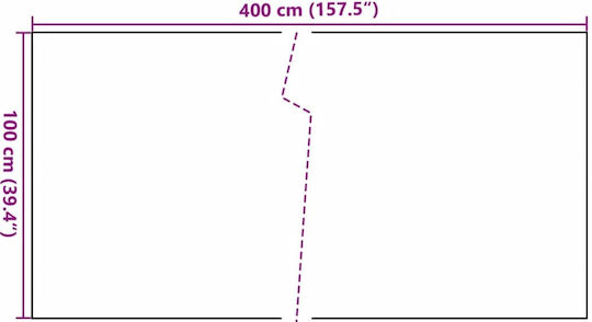 Balcony Divider Black 400 X 100 Cm Synthetic Rattan Black 400 X 100 Cm