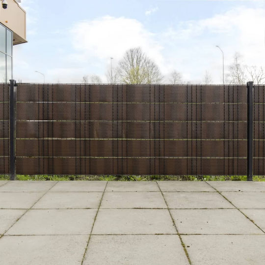Vidaxl Patio Dividers 10 Pieces Brown & Black 255x19 cm Synthetic Rattan Brown