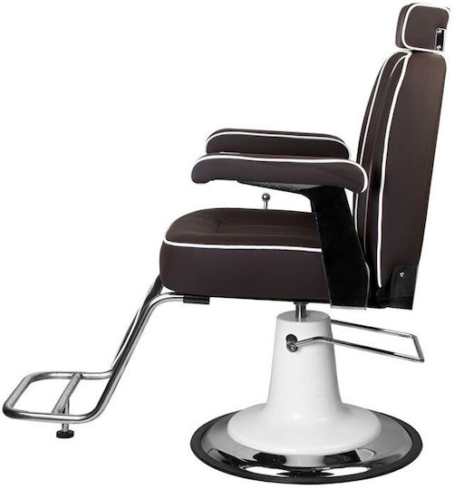 Barber Equipment Καρέκλα Κουρείου Καφέ με Ρυθμιζόμενο Ύψος