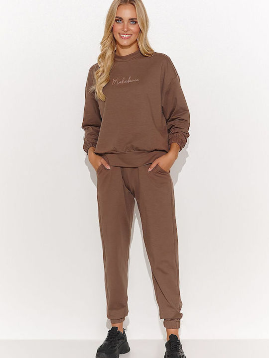 Makadamia Damen-Sweatpants-Set Schwarz