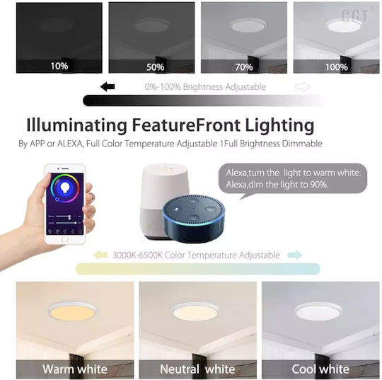 Deckenleuchte 40cm Weiß mit Integrierter LED