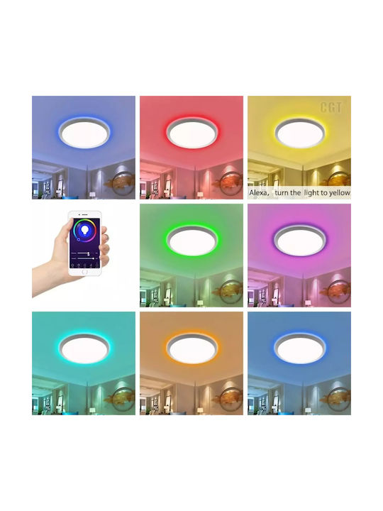 Ceiling Mount Light 40cm White with Integrated LED