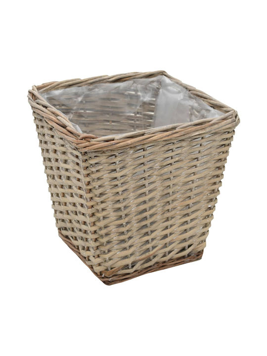Vidaxl Raised Planters 3 Pieces with Wicker Polyethylene Coating Brown