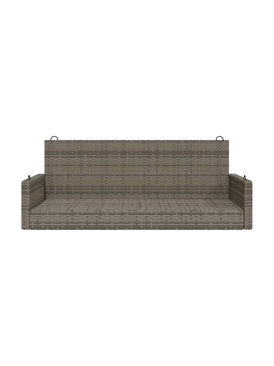 Rattan Swing Gray with 110kg Maximum Weight Capacity L119xW56xH48cm