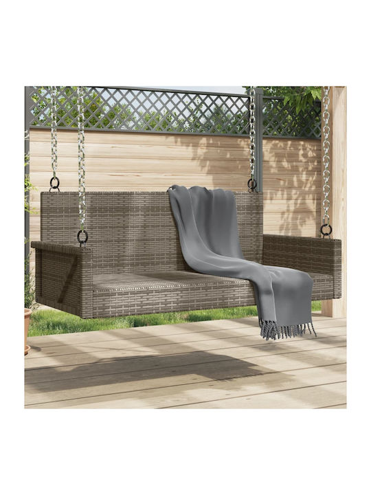 Rattan Swing Gray with 110kg Maximum Weight Capacity L119xW56xH48cm