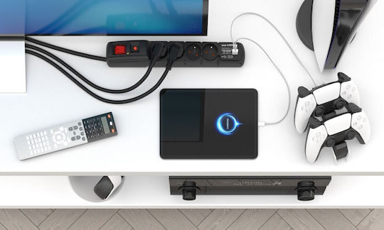 Acar Πολύπριζο Aσφαλείας 4 Θέσεων με 1 USB-A, 1 USB-C και Καλώδιο 3m Γαλλίας (Type E)