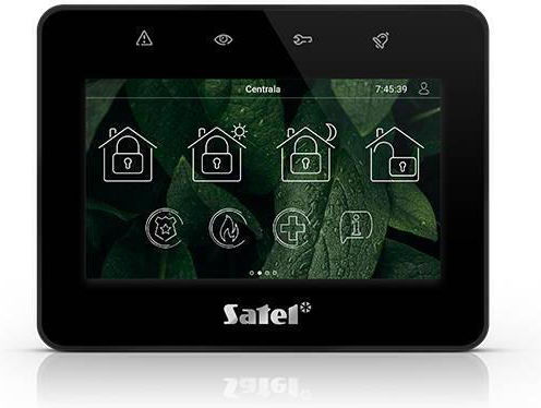 Satel Security Access-Control Keypad Touch with Screen Black INT-TSG2R-B
