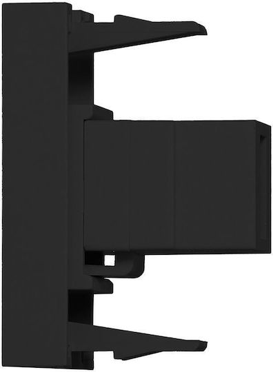 Orno Мортис Електрически Контакт с 1 USB Порт Черен