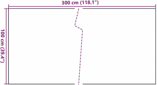 vidaXL Separator de Umbrire Negru 1x3m