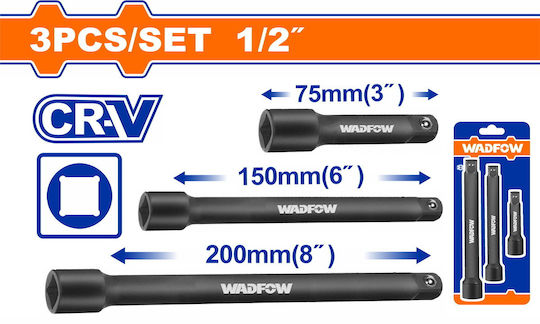 Wadfow Pneumatic Ratchet Extension 1/2" 3pcs