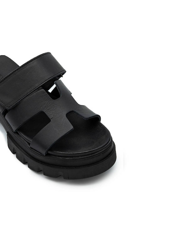 Catwalk Damen Flache Sandalen in Schwarz Farbe