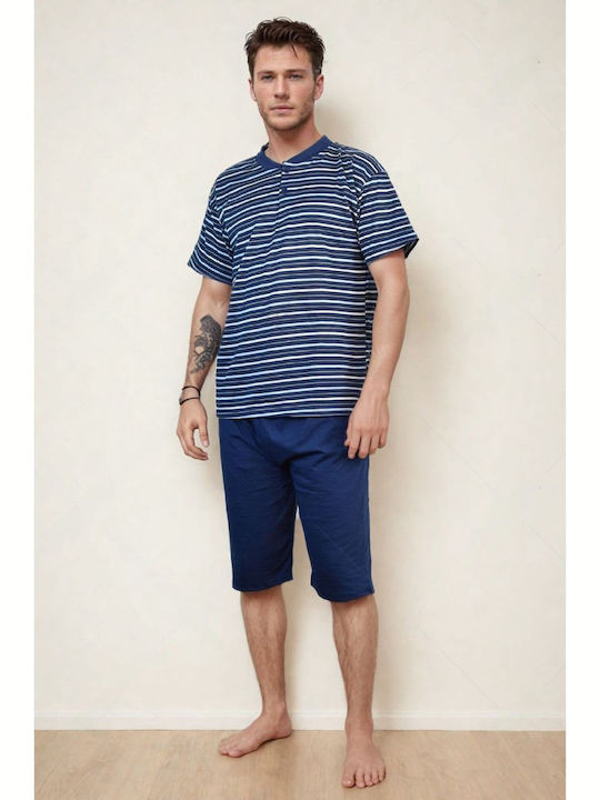 Rimoli Men's Summer Cotton Pajamas Set BLUE