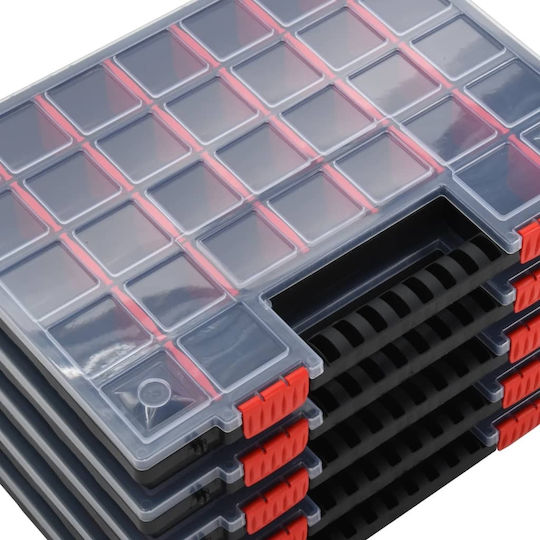 vidaXL Tool Compartment Organiser Transparent 40x30x5cm