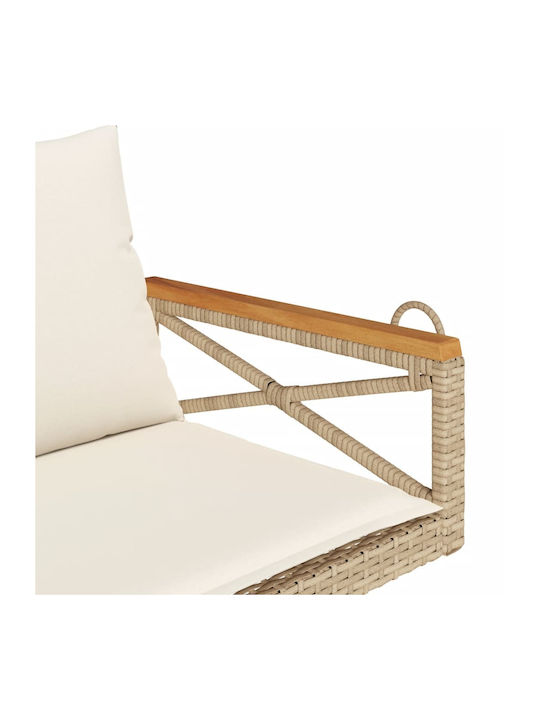 Leagăn suspendat cu pernă 2 sloturi Rattan Maro Rezistență până la 110kg L109xL62xH40cm