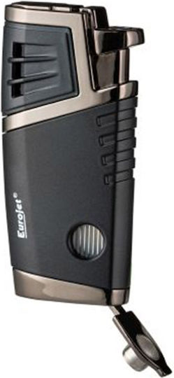 EuroJet Lighter Flame Windproof with Jet Flame in Black color