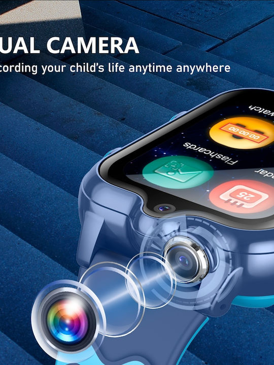 Wonlex Παιδικό Smartwatch KT18 Pro με GPS & Κάμερα Μαύρο-Κόκκινο