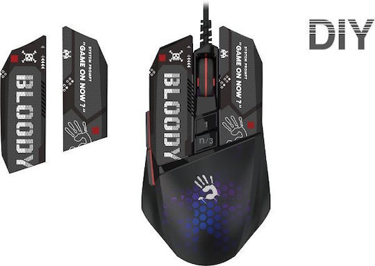 A4Tech Bloody W60 Max Mini Gaming Ποντίκι 12000 DPI Μαύρο