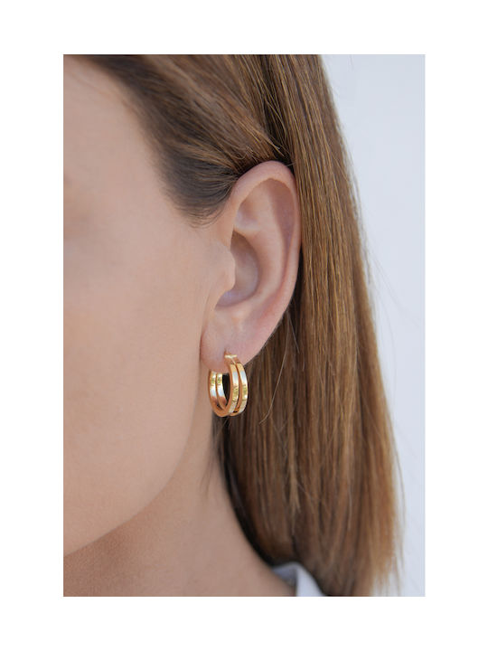 Kritsimis Earrings Hoops made of Gold 14K