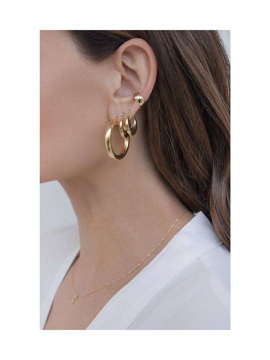 Kritsimis Earrings Hoops made of Gold 14K