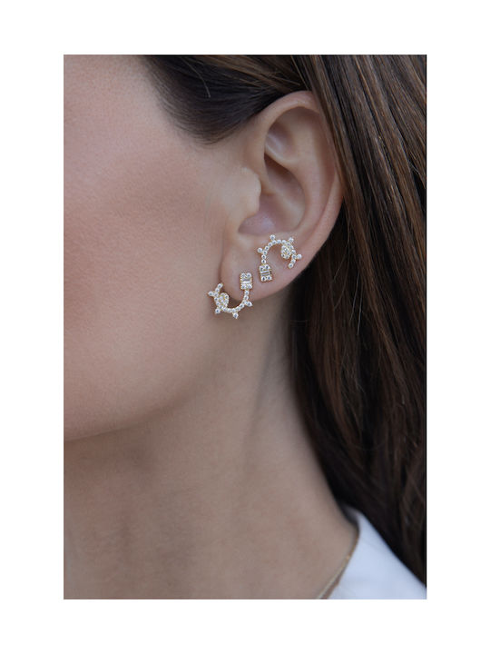 Kritsimis Earrings made of Gold 14K with Stones