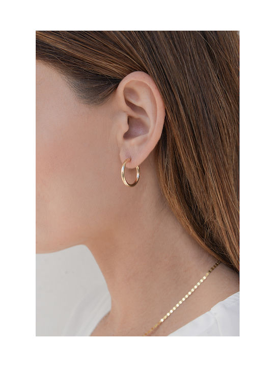 Kritsimis Earrings Hoops made of Gold 14K