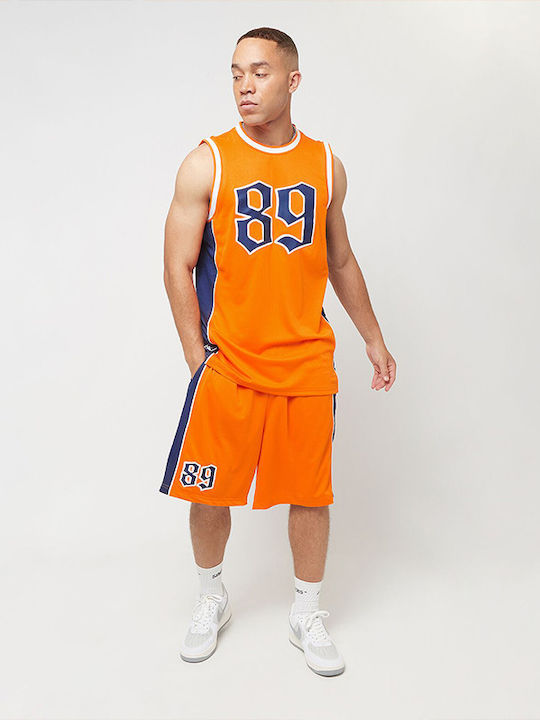 Men's Athletic Shorts Orange/navy