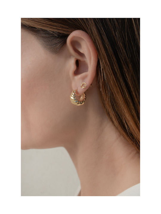 Kritsimis Earrings Hoops made of Gold 14K