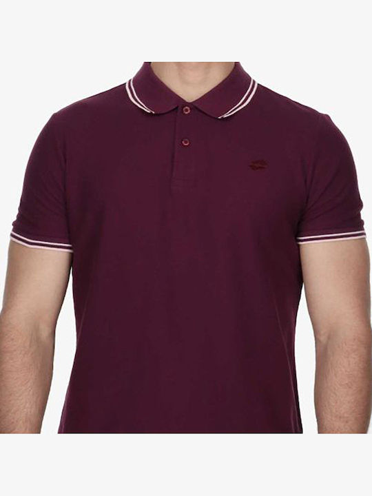 Polo Short Sleeve Blouse Burgundy