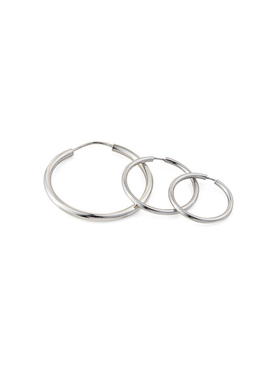 George Art Jewels Earrings Hoops made of Silver