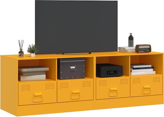 Шкаф за телевизор Метален Mustard Yellow Д134xШ39xВ44см