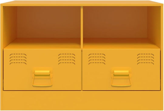 Шкаф за телевизор Метален Mustard Yellow Д134xШ39xВ44см